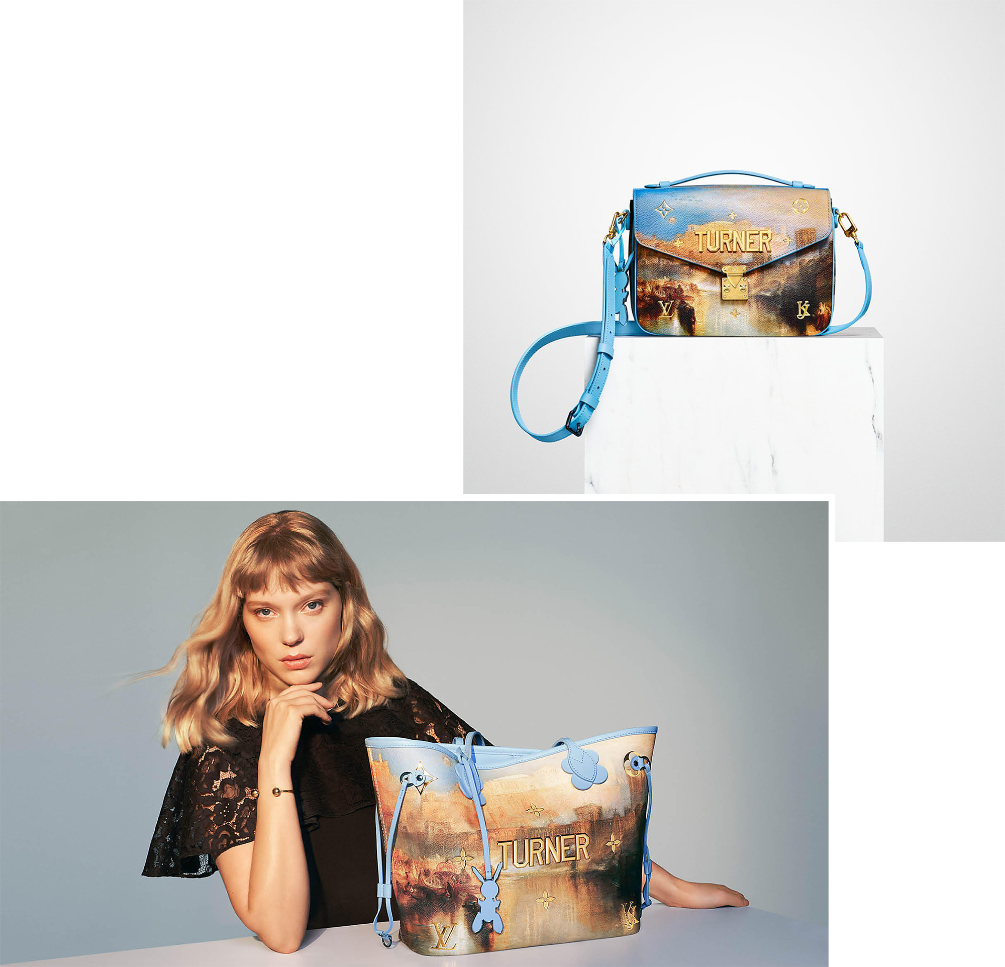 Lea Seydoux Louis Vuitton x Jeff Koons Handbag Campaign