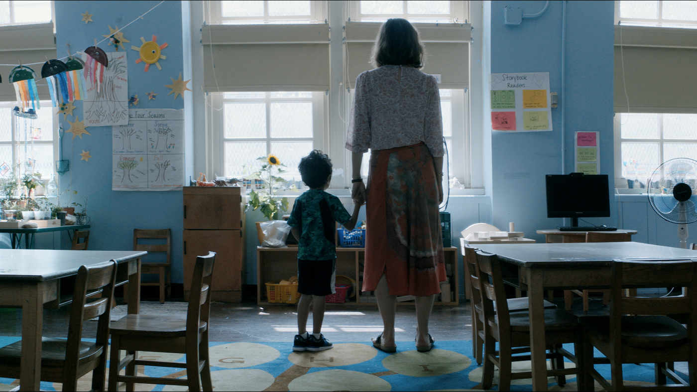 The kindergarten teacher